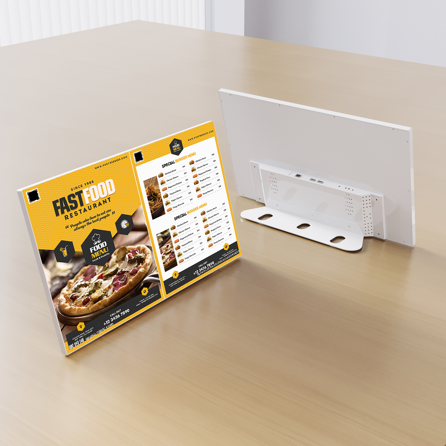 24-Inch Tabletop Digital Menu Board